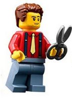 LEGO Minifigur Coiffeur / Friseur , aus Set 10312
