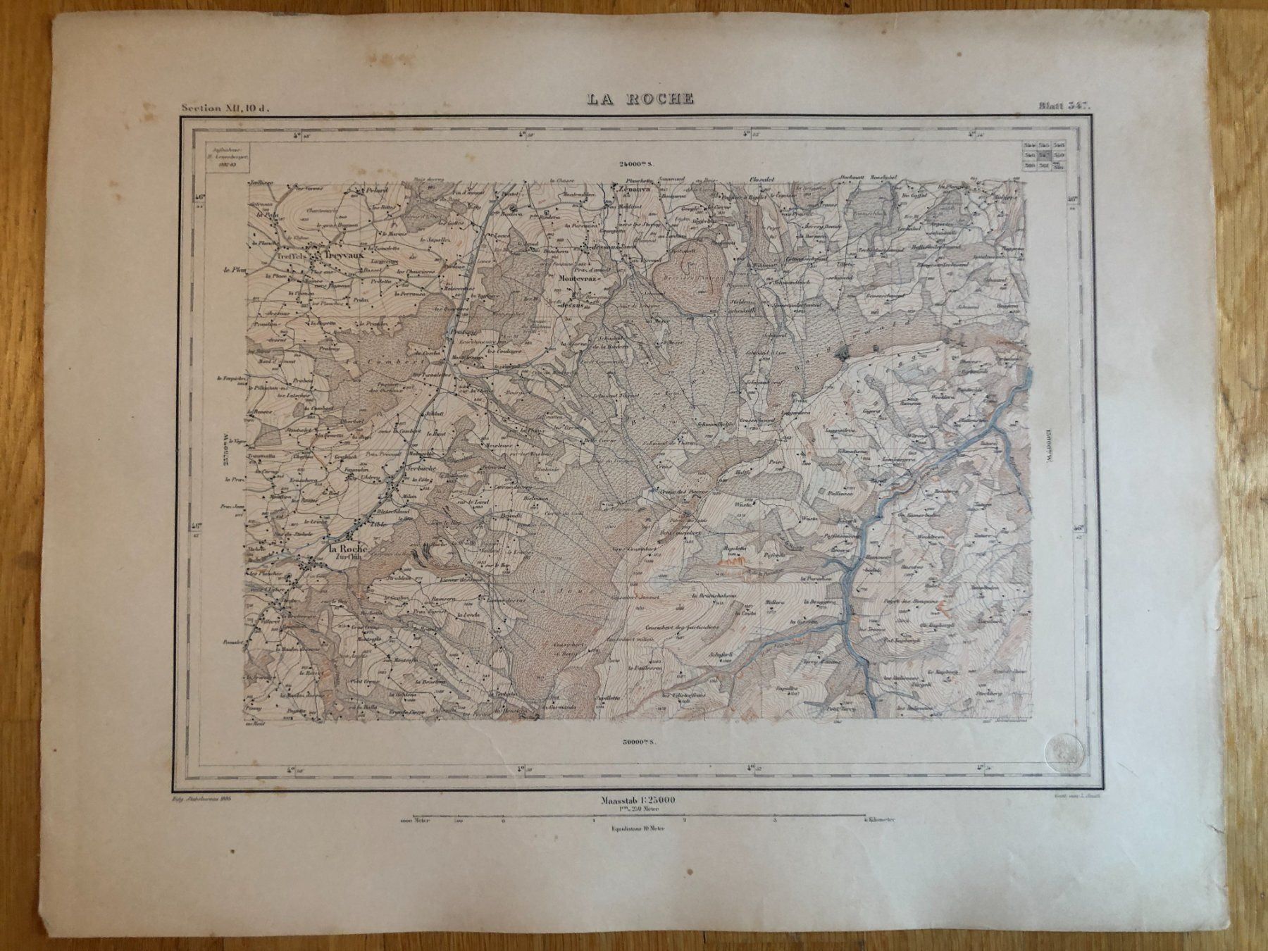Cartine & Atlanti: Siegfriedatlas Bl. 347: La Roche – Usato da Zürich venduto da allp