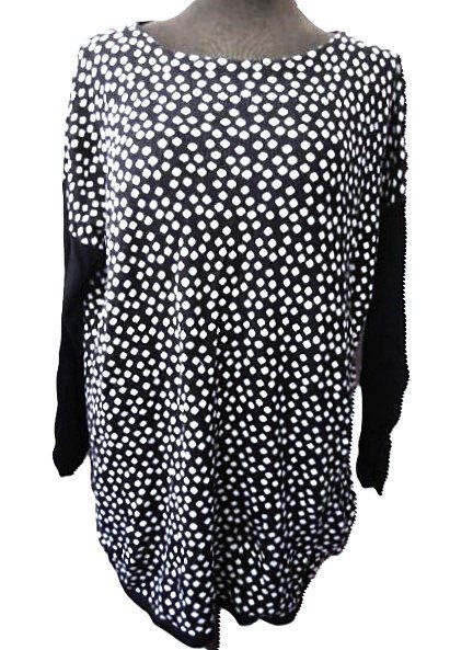 Alba Moda Maglioni & Felpe: Gr. 46 ALBA MODA Pulli Punktemuster 82cm lang Coton/Viskose – Usato da Basel venduto da frau.sommerwind 1