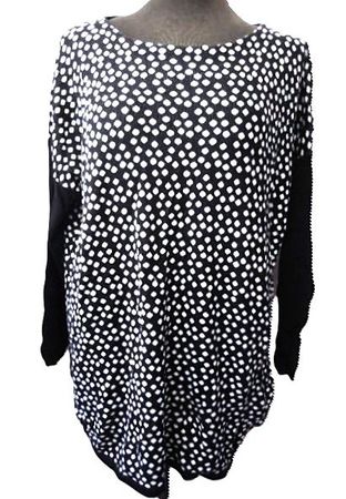ca. Gr. 46 ALBA MODA Pulli getupft L 82cm Cotton/Viskose