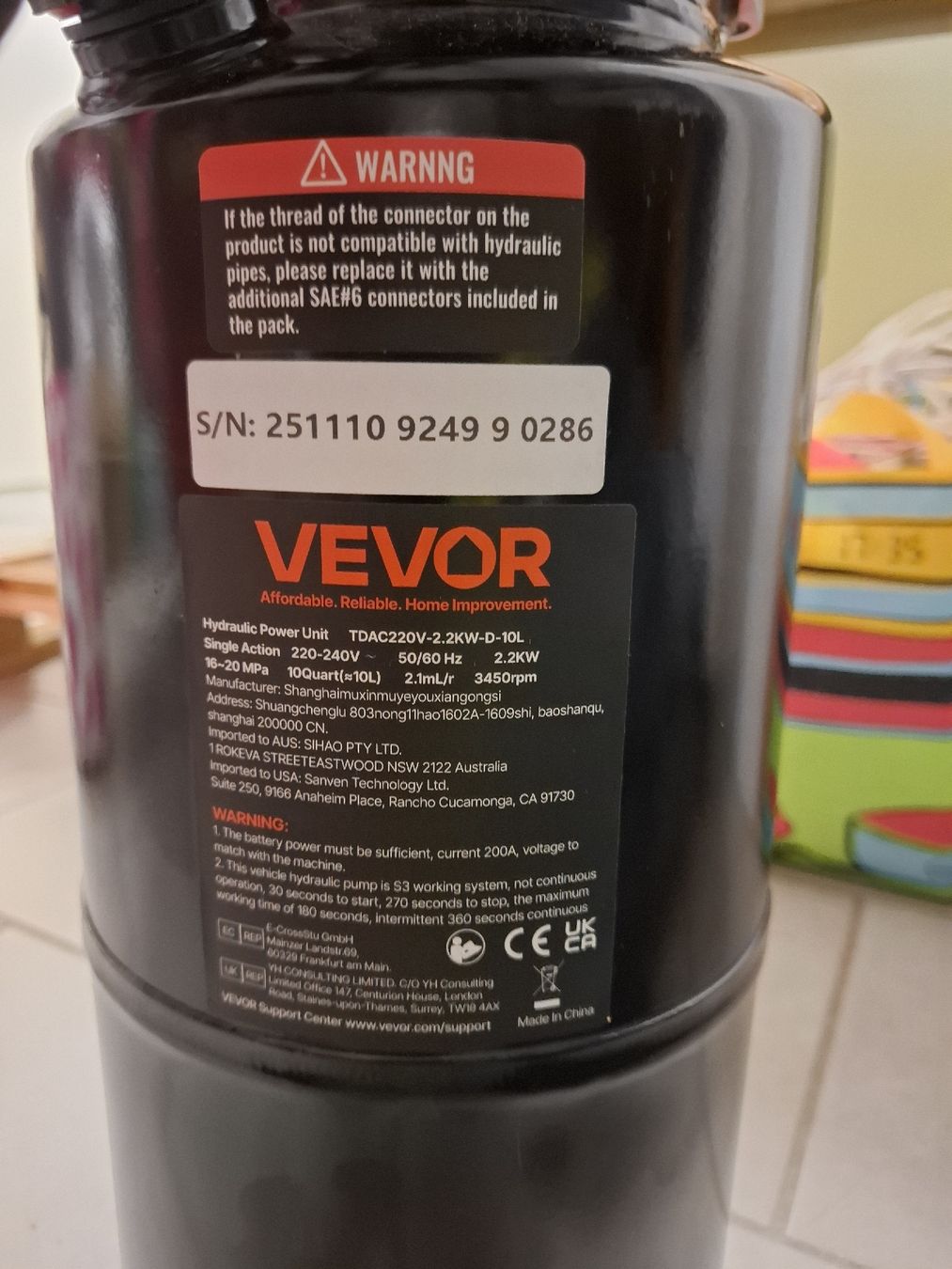 Alle Maschinen: VEVOR Hydraulikaggregat 230V – Neu (gemäss Beschreibung) aus Dietlikon von AlexxanderRoth 2