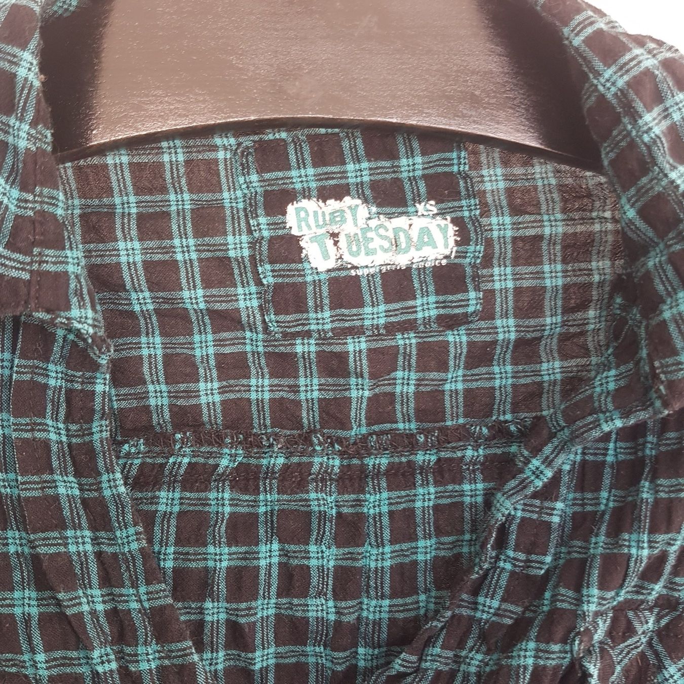 Camicette: Bluse Ruby Tuesday blau schwarz karo Gr.XS – Usato da Uetendorf venduto da oinkioink88 2