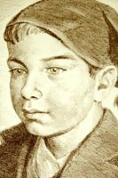 PAUL GMÜNDER (Schweiz, 1891-1984) Junges Bauernkind, um 1935