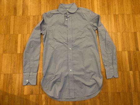 Salvatore Piccolo Hemd Herren langarm Gr 40 graublau