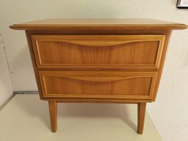 2x 60er Holz-Nachttisch, Mid-century Style, Top 