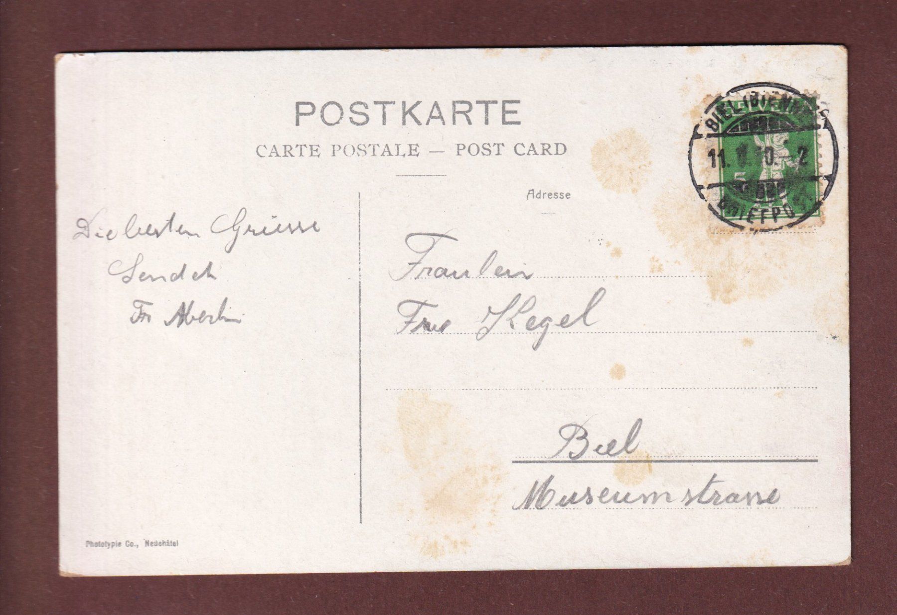 Ansichtskarten: WENGEN - 1910 – Gebraucht aus Pully von nicecards-shop 1