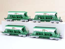 Liliput 4 x SBB Kies Wagen - Makies AG Gettnau - H0