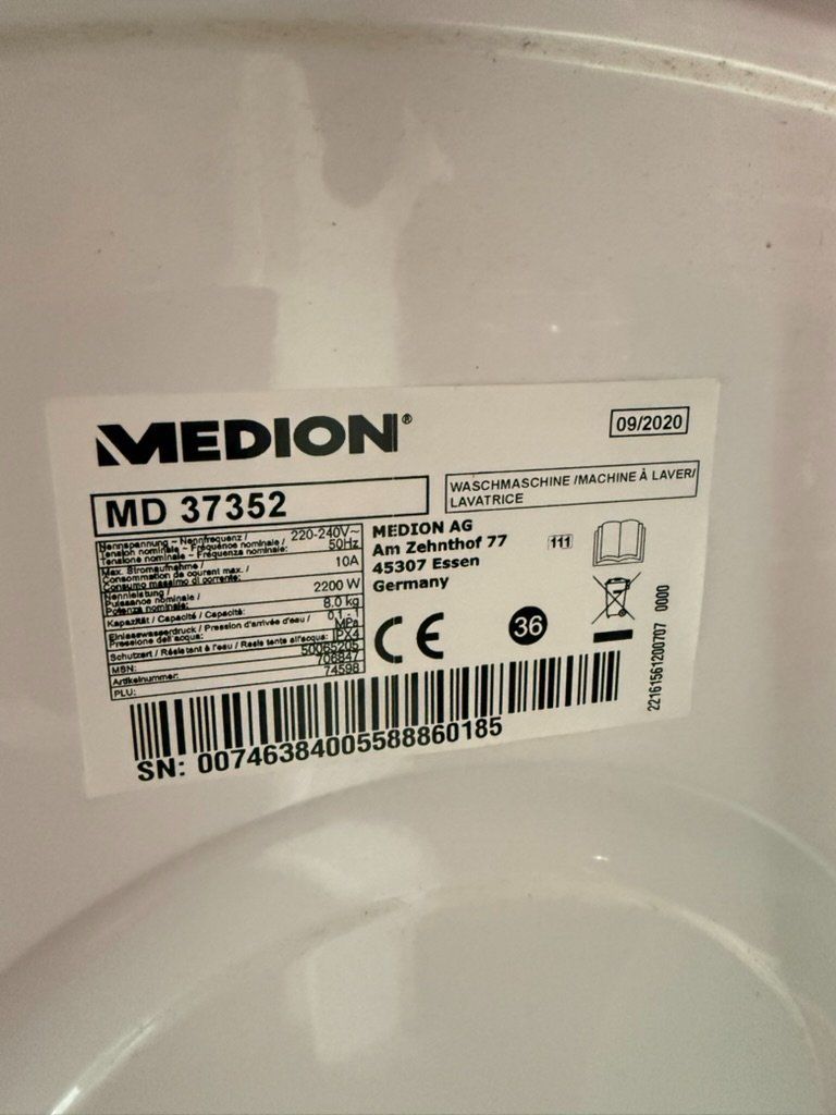 Medion Lavatrici: Waschmaschine Medion 8 kg A+++ – Usato da Ibach venduto da Mycroft 2