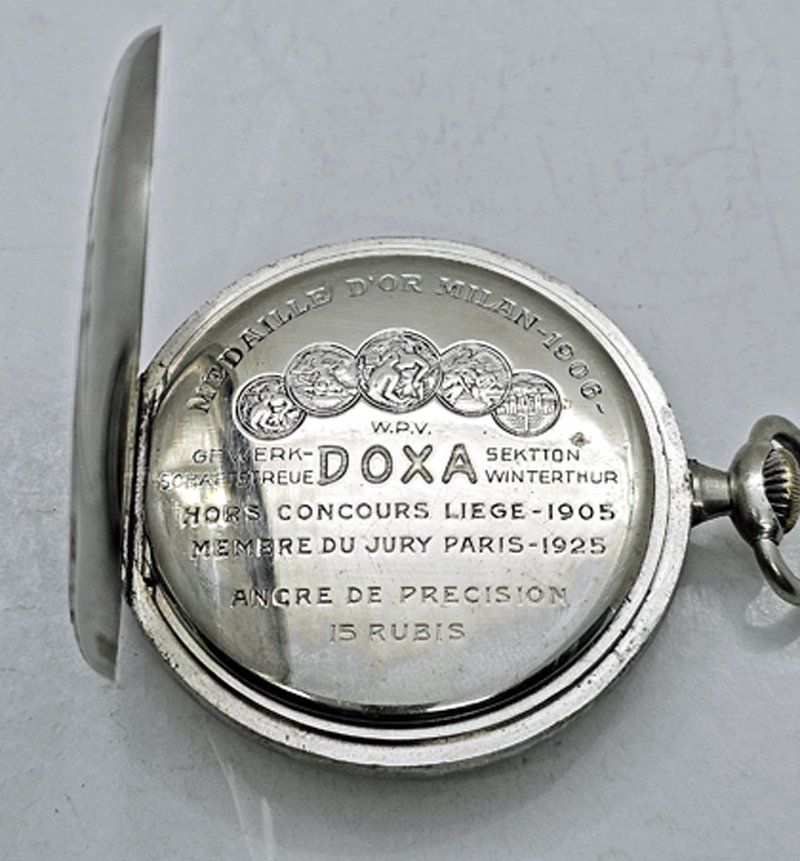 Doxa Orologi: Taschenuhr antik "DOXA Eisenbahner Uhr" – Usato da Zug venduto da urzeit 2