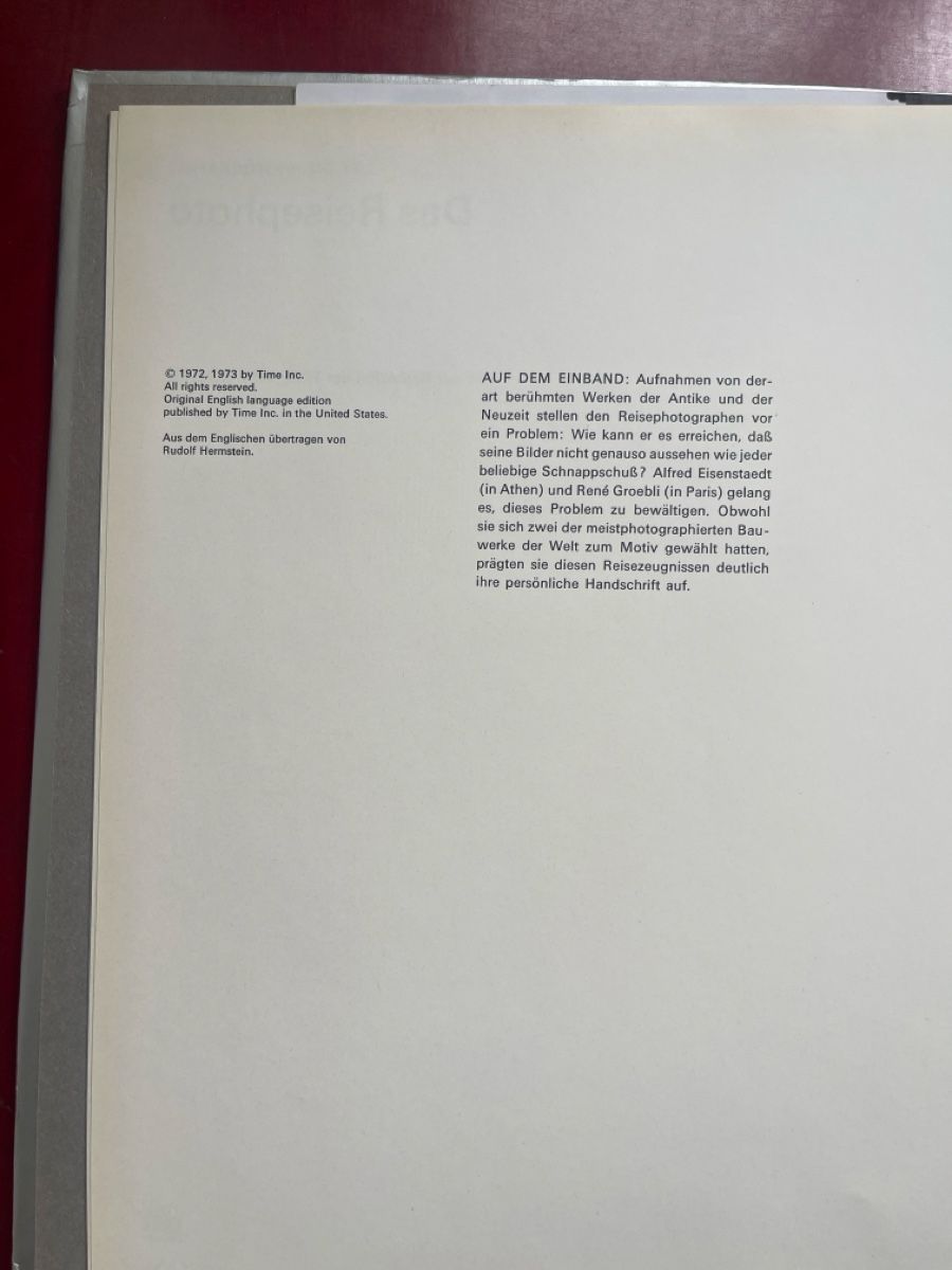 Bücher: Das Reisephoto – Gebraucht aus Basel von gutglueck 2