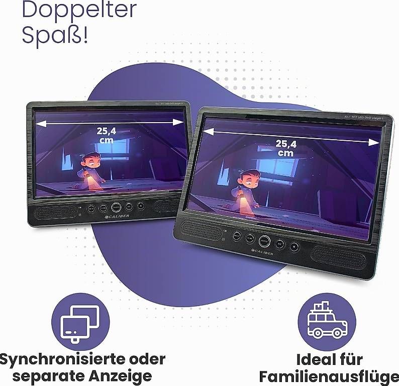 Lettore multimediale portatile: Caliber Tragbarer DVD Player Auto - 2er Set – Nuovo (secondo la descrizione) da Kreuzlingen venduto da Best-Deal-Oase 1
