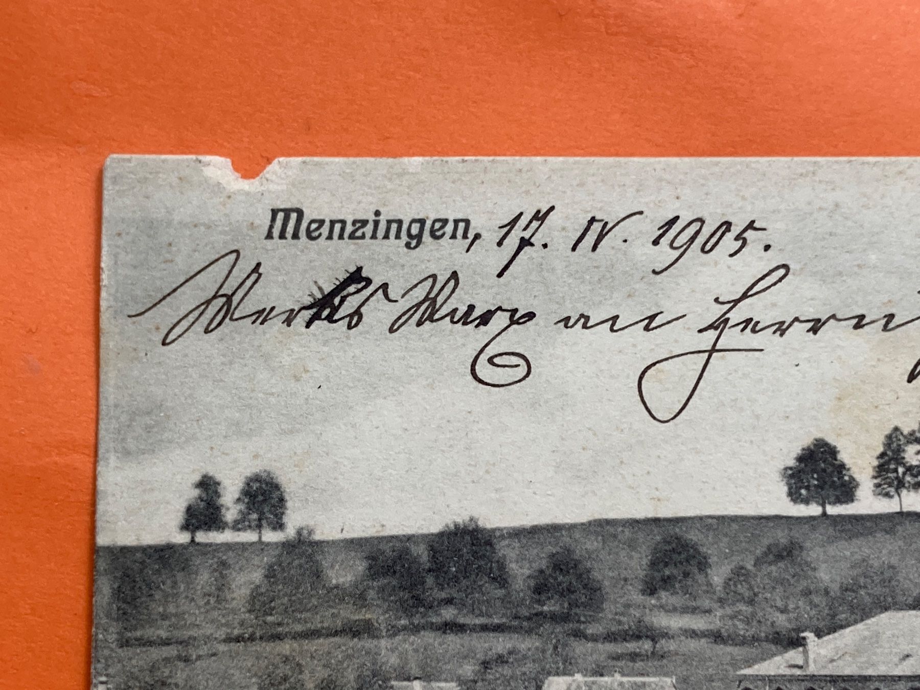Cartoline postali: 1905 Menzingen.  Kloster – Difettoso da Zürich venduto da Chaeffeler 1