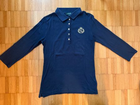 Lauren Ralph Lauren Poloshirt blau Langarm Gr. S