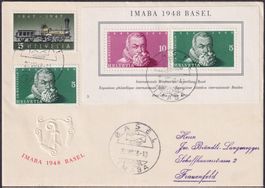 1948, W29+Nr.281, Seltenheit: Marke im Block verwendet! RAR!