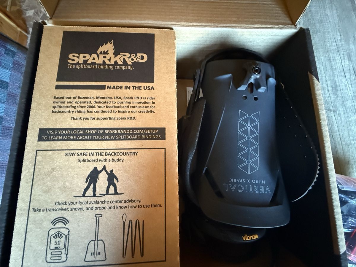 Snowboard Nitro Bindungen: Splitboard bindung neu Spark Nitro Vertical L – Neu und originalverpackt aus Rueras von rider77 2