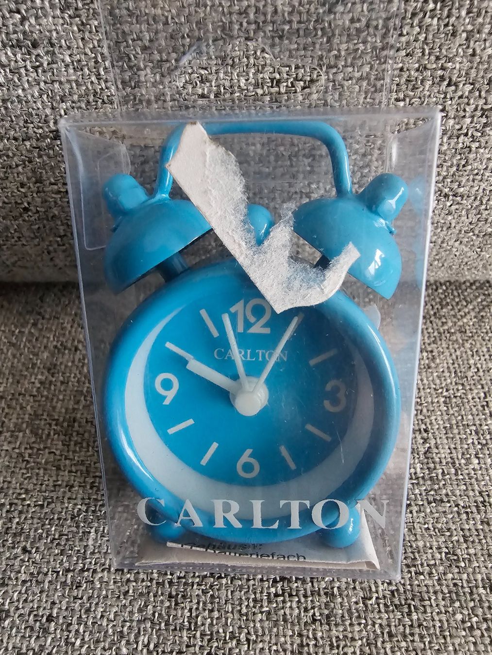 Sveglie: Mini Wecker Blau  FABRIKNEU – Nuovo e nell'imballaggio originale da Bütschwil venduto da Taranabo