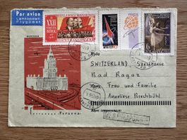 Russland - 1961 echt gelaufener Brief von Leningrad nach Bad
