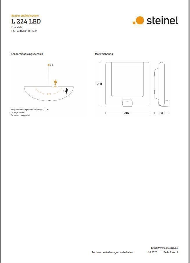 Lampadari & plafoniere: Steinel L224 Led Lampada da est. sensore – Nuovo (secondo la descrizione) da Coldrerio venduto da camillo71 4