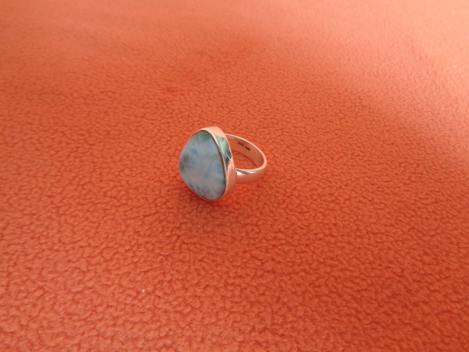 Anelli: Silberring mit Larimar - Sterling Silber 925 Grösse 51 – Nuovo (secondo la descrizione) da Chur venduto da omonia 5