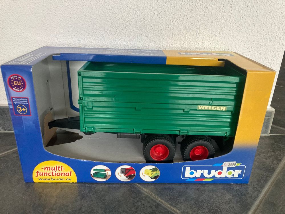 Remorque Tandem Bruder Pour Tracteur Profi | Jouet Agricole 1:16 | Ridelle Amovible
