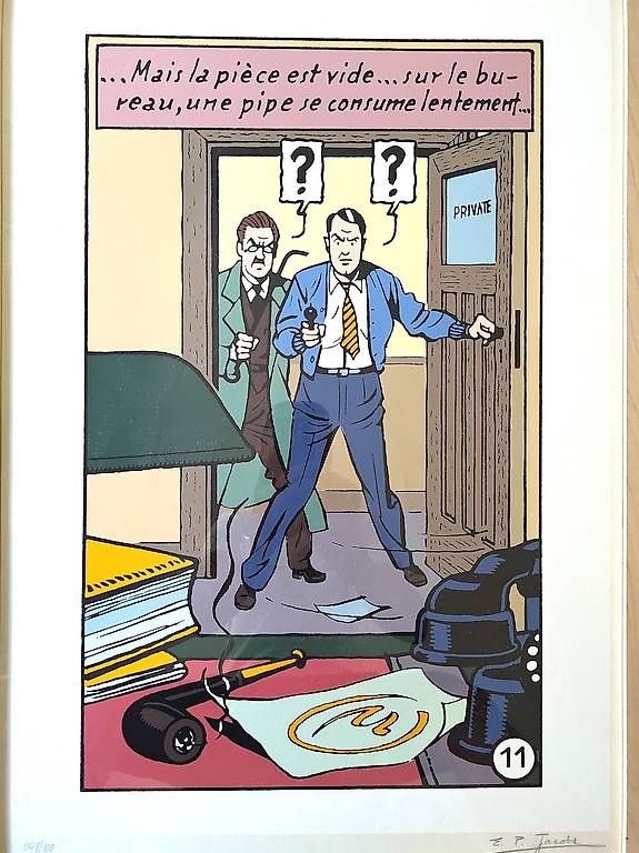BD: JACOBS - Sérigraphie BLAKE MORTIMER : MAIS LA PIECE EST VIDE – D'occasion à LAUSANNE par swof 1
