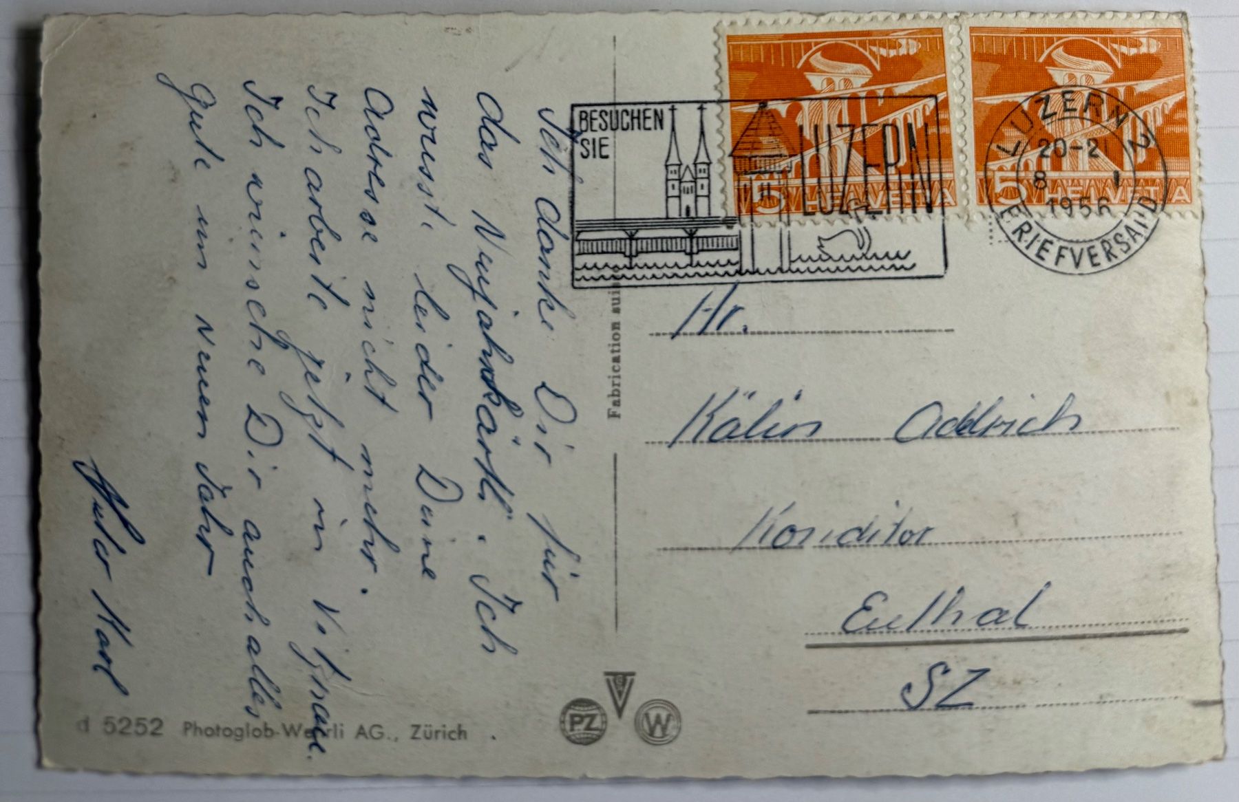 Cartoline postali: Vitznau - Panorama 1956 – Usato da Lutry venduto da Ediego 1