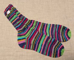 Gestrickte Socken für Wollallergiker Gr. 40/41