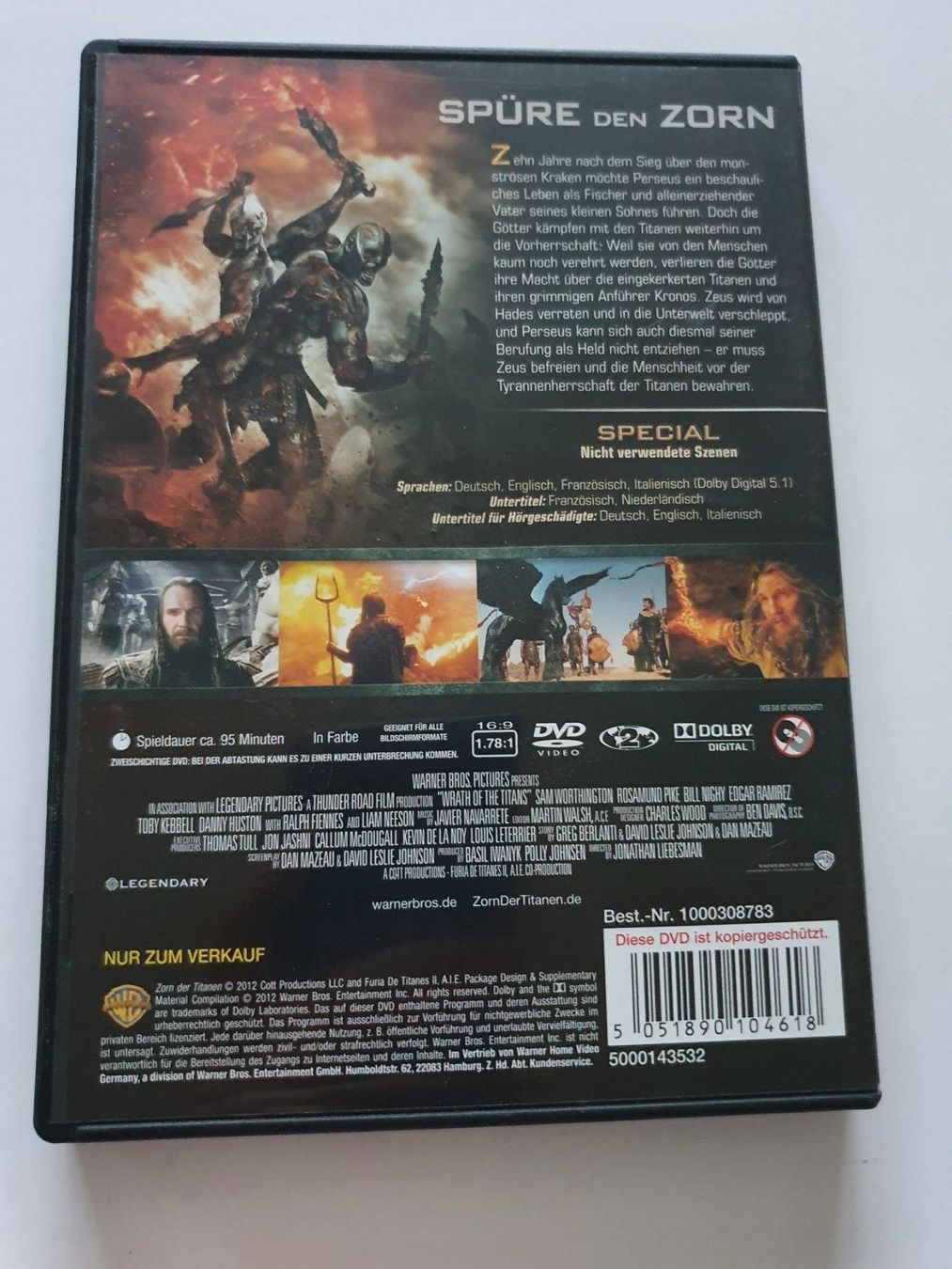 Tutti i DVDs: Zorn der Titanen DVD – Usato da Oberdorf BL venduto da BaldenEagle 1