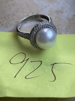 Silberring Perle (Gr. 51 )neuwertig