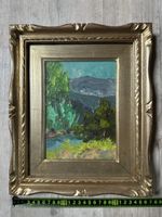 Ölgemälde, kleine Landschaft, grün