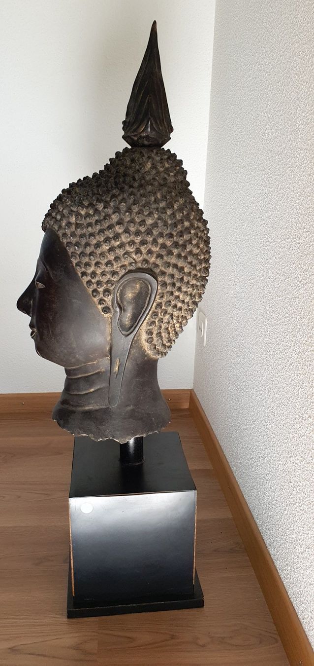 Sculture & Statue: Bronce Skulpture  Buddha Kopf – Usato da Greppen venduto da hploetscher 4