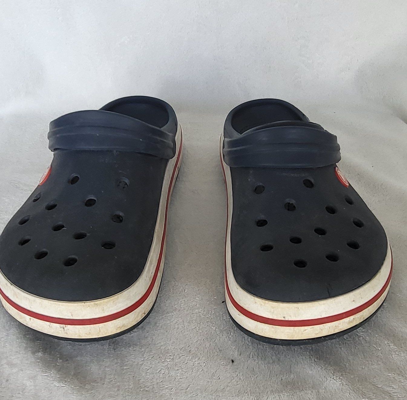 Crocs Scarpe per ragazzi: Crocs, Navy Blau Weiss Rot gestreift – Usato da Bremgarten venduto da im02 2