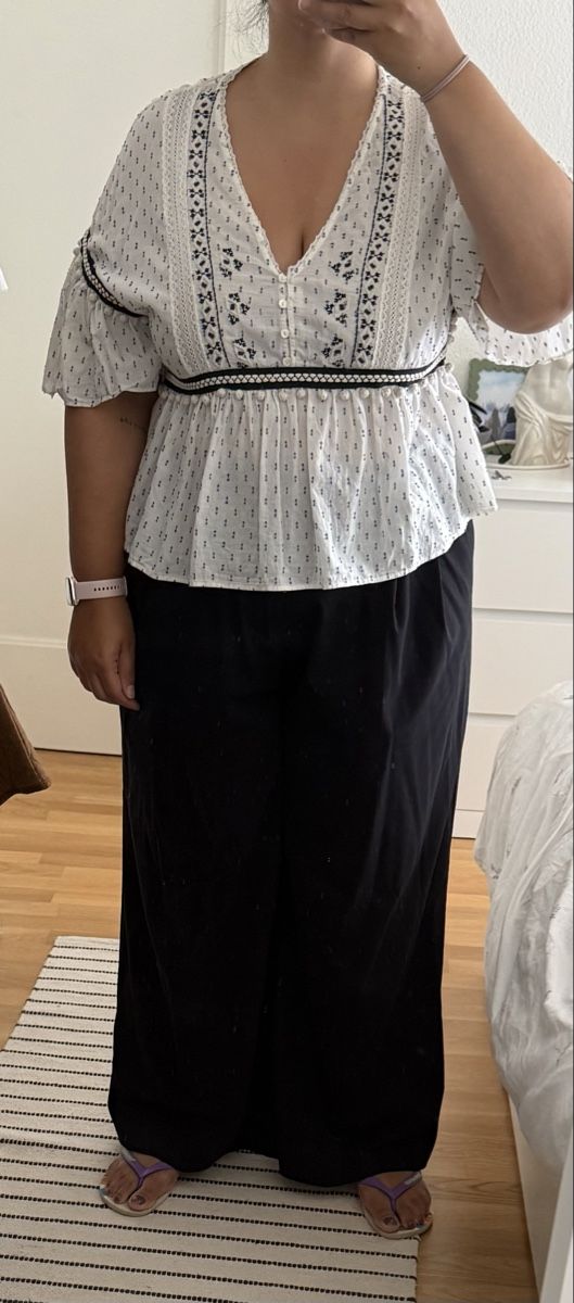 Zara Camicette: Blouse white patterned short sleeve size XL condition good – Nuovo (secondo la descrizione) da Zürich venduto da mariagondo95 1