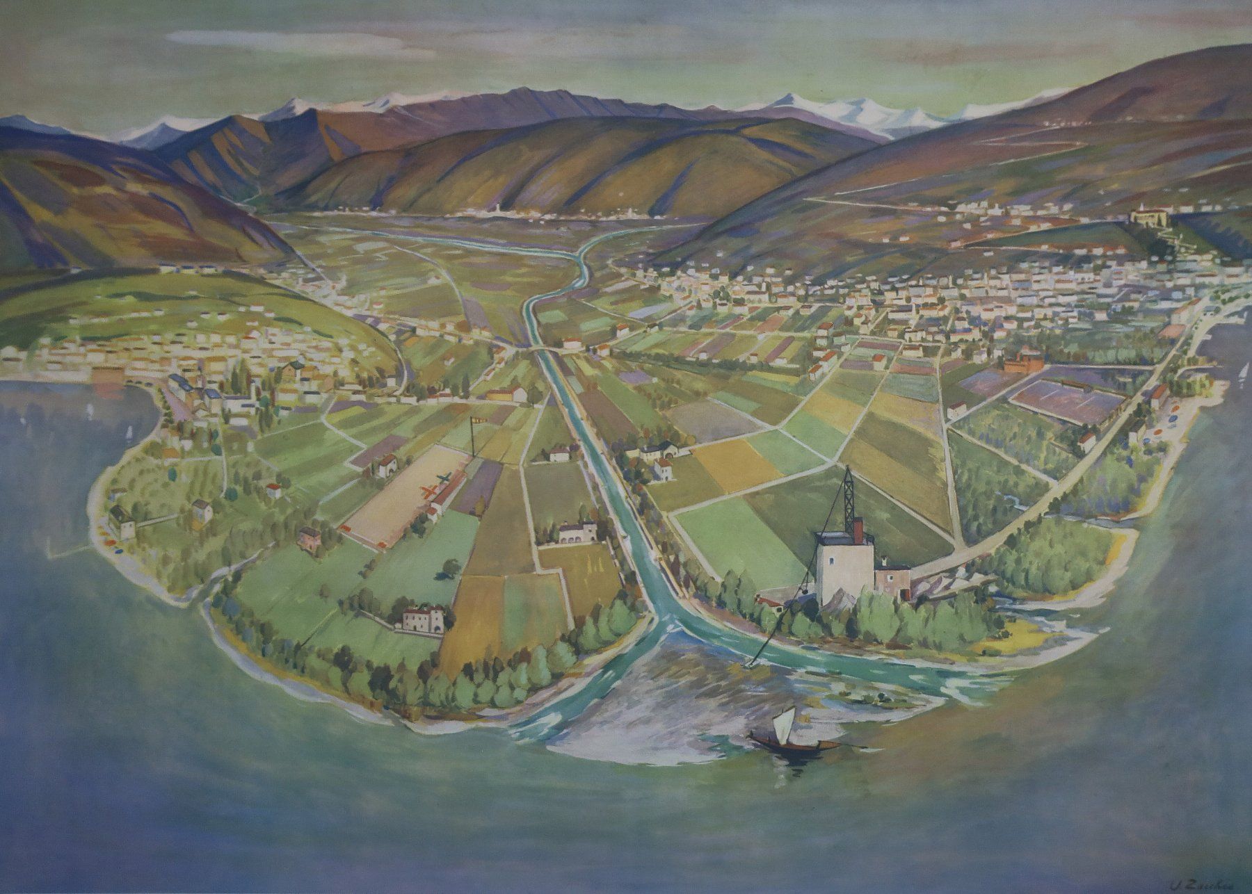 Posters & Illustrations: Schulwandbild "Delta (Maggia)" – D'occasion à Birrwil par brandschatz_birrwil