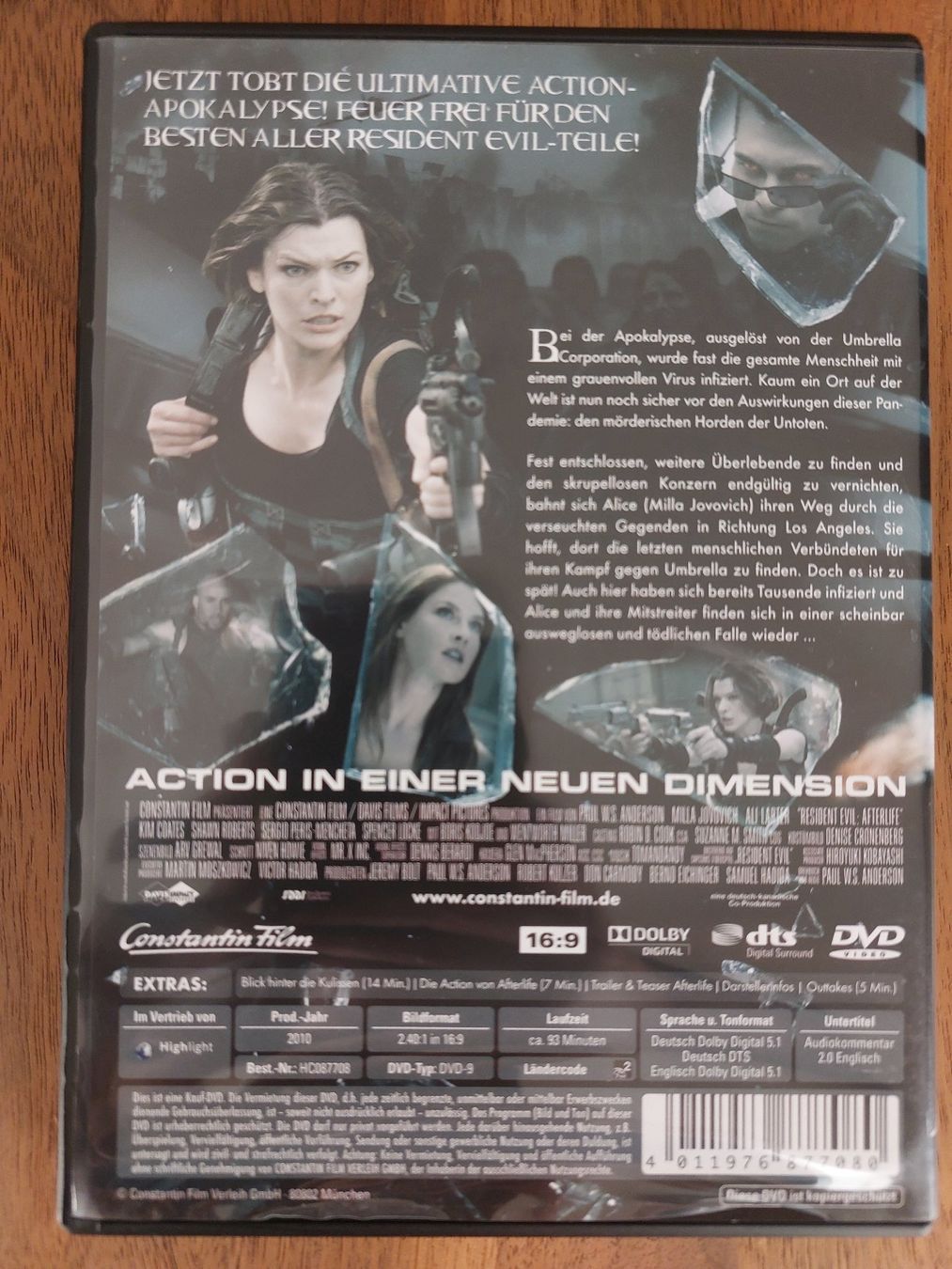 Tutti i DVDs: DVD - Resident Evil: Afterlife – Usato da Rheinfelden venduto da FilmAuktion 1