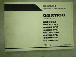 Ersatzteil -Katalog Suzuki GSX 1100   Jg.1993-6