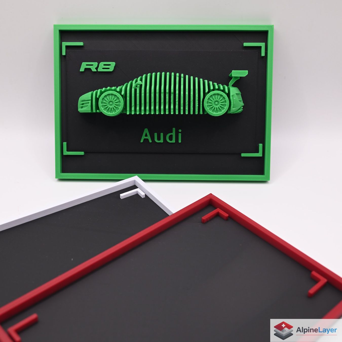 Altro in Decorazioni & Accessori: 3D Printed Sculpture Display Frame Green Black Decor – Nuovo (secondo la descrizione) da Losone venduto da AlpineLayer 1