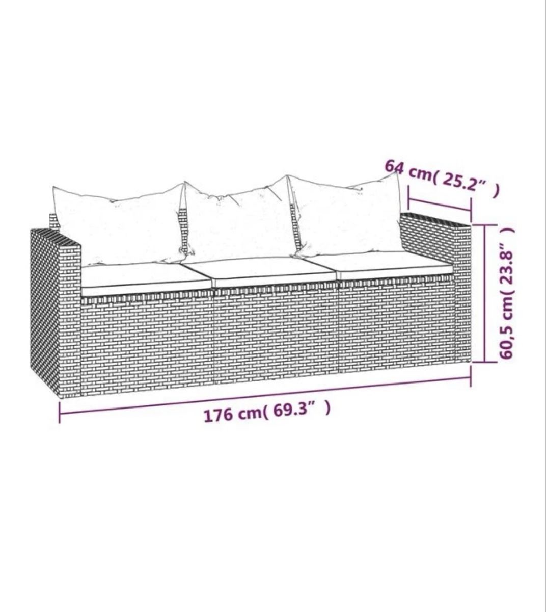 Divani: vidaXL Garten-Lounge-Set Schwarz Poly Rattan – Usato da Jona venduto da mar_8snr 3