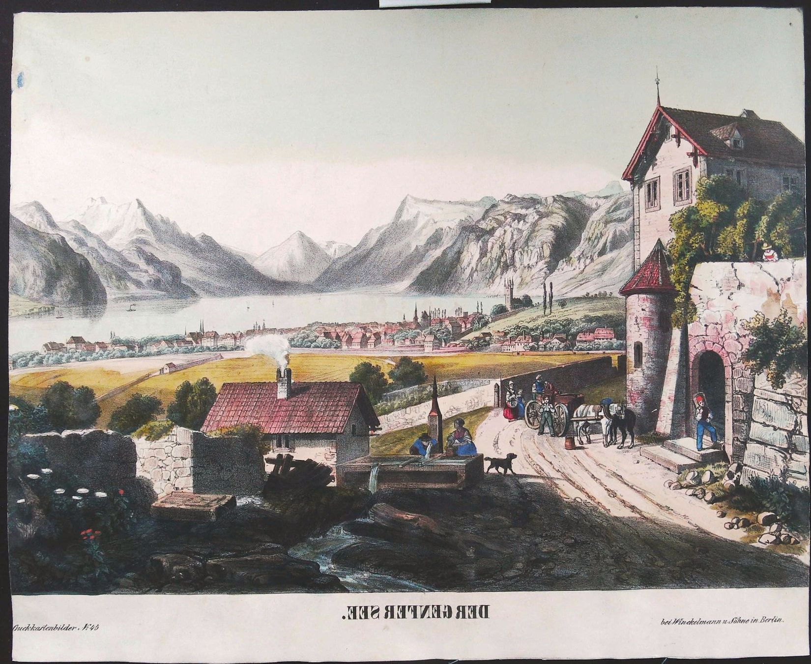Stiche: Genfersee Guckkastenbild um 1800 – Gebraucht aus Rafz von Helvet32