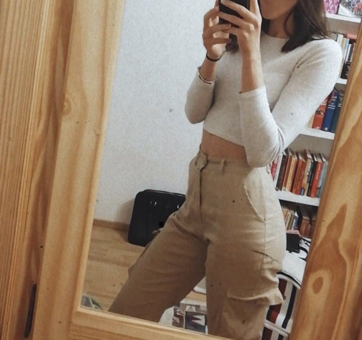 H&M Hosen: Cargo Hose beige Grösse 36 gebraucht – Gebraucht aus Luzern von Hanaelisa