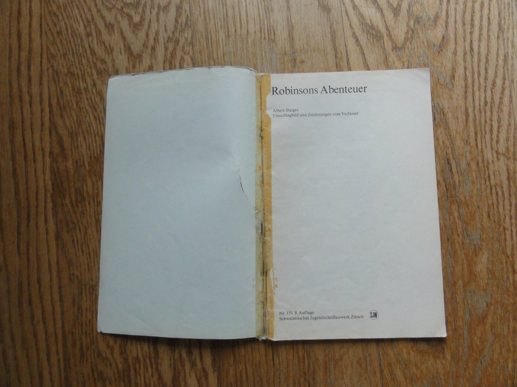 Libri: Robinsons Abenteuer, SJW Nr. 151, antik – Difettoso da Riedholz venduto da Taweva 1