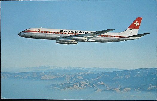 Cartoline postali: SWISSAIR Flugzeug DC-8-62 – Nuovo (secondo la descrizione) da Jona venduto da philajona