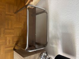 Vintage Chrome Glastisch
