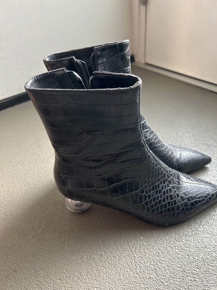Scarpe da donna: Bottines taille 38 avec talon en plexiglas – Usato da Martigny venduto da lovejess 3