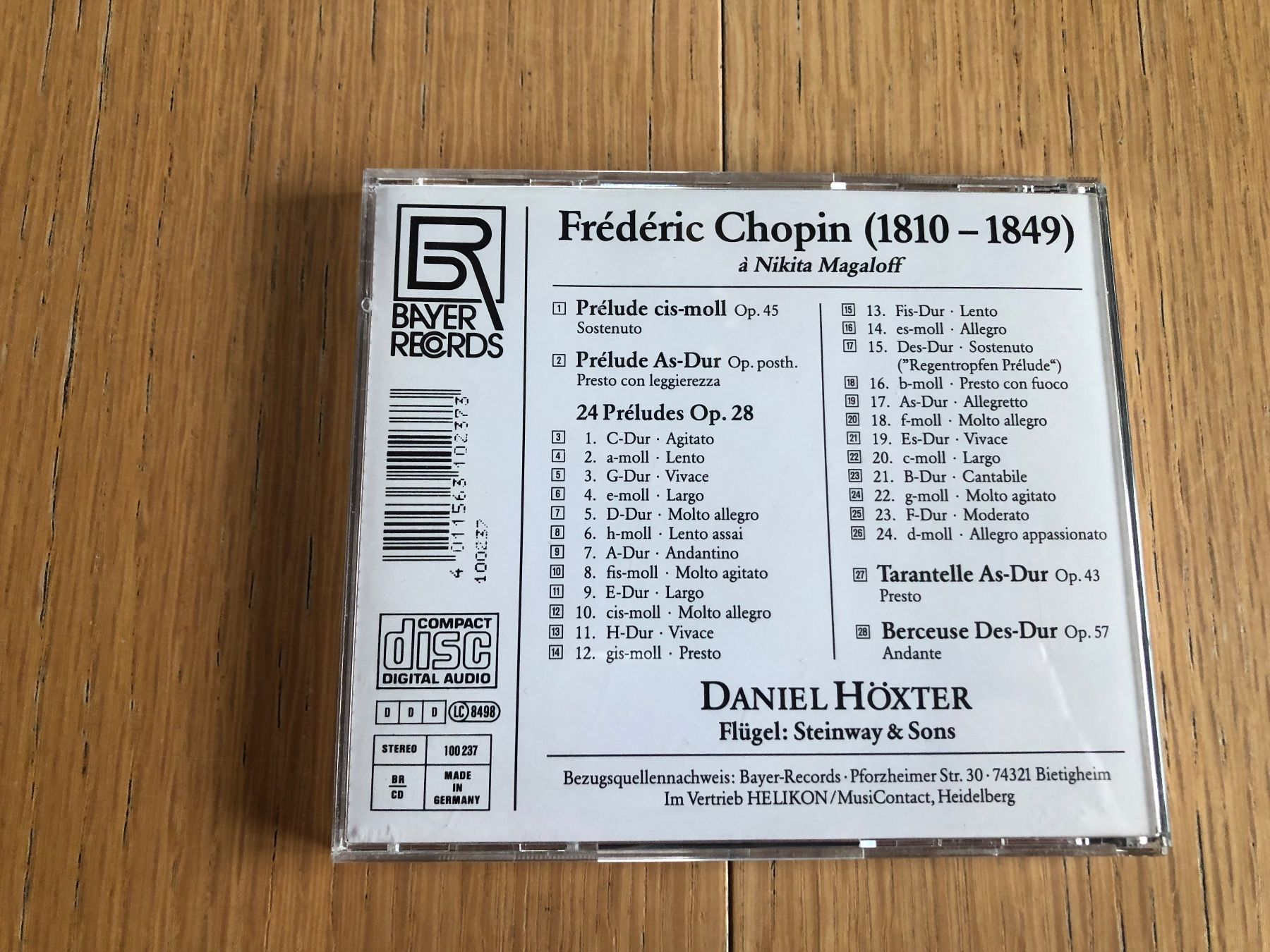 CD: Chopin: Préludes - Daniel Höxter, CD – Usato da Schübelbach venduto da Dolly990_2 2