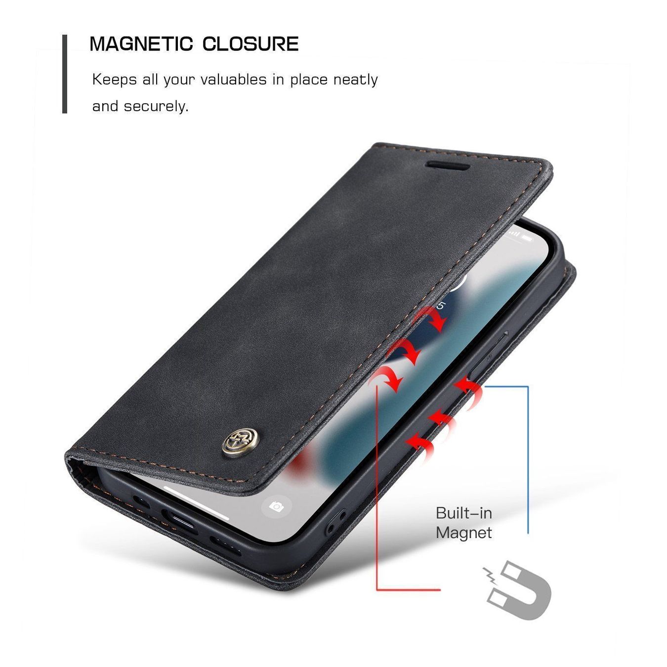 Cover & Protezioni schermo: iPhone 14 Pro Max - étui support portefeuille Noir – Nuovo e nell'imballaggio originale da Morges venduto da DigiAC 3