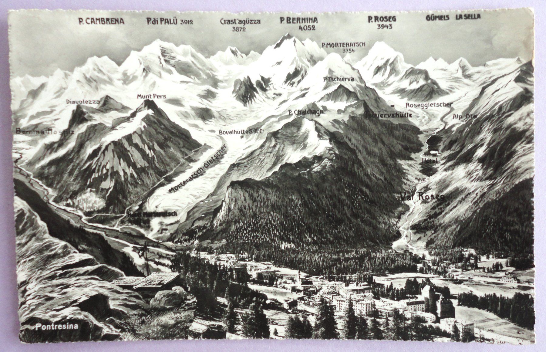 Cartes postales: Pontresina - Panorama – D'occasion à Fétigny par Billy2miny
