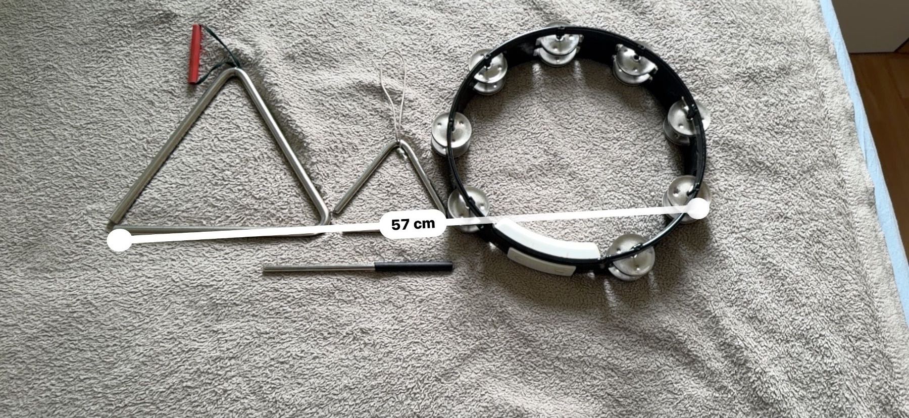 Strumenti musicali: 3 er Set Triangeln Musikinstrumente, – Usato da Aarau venduto da KorgPA 4