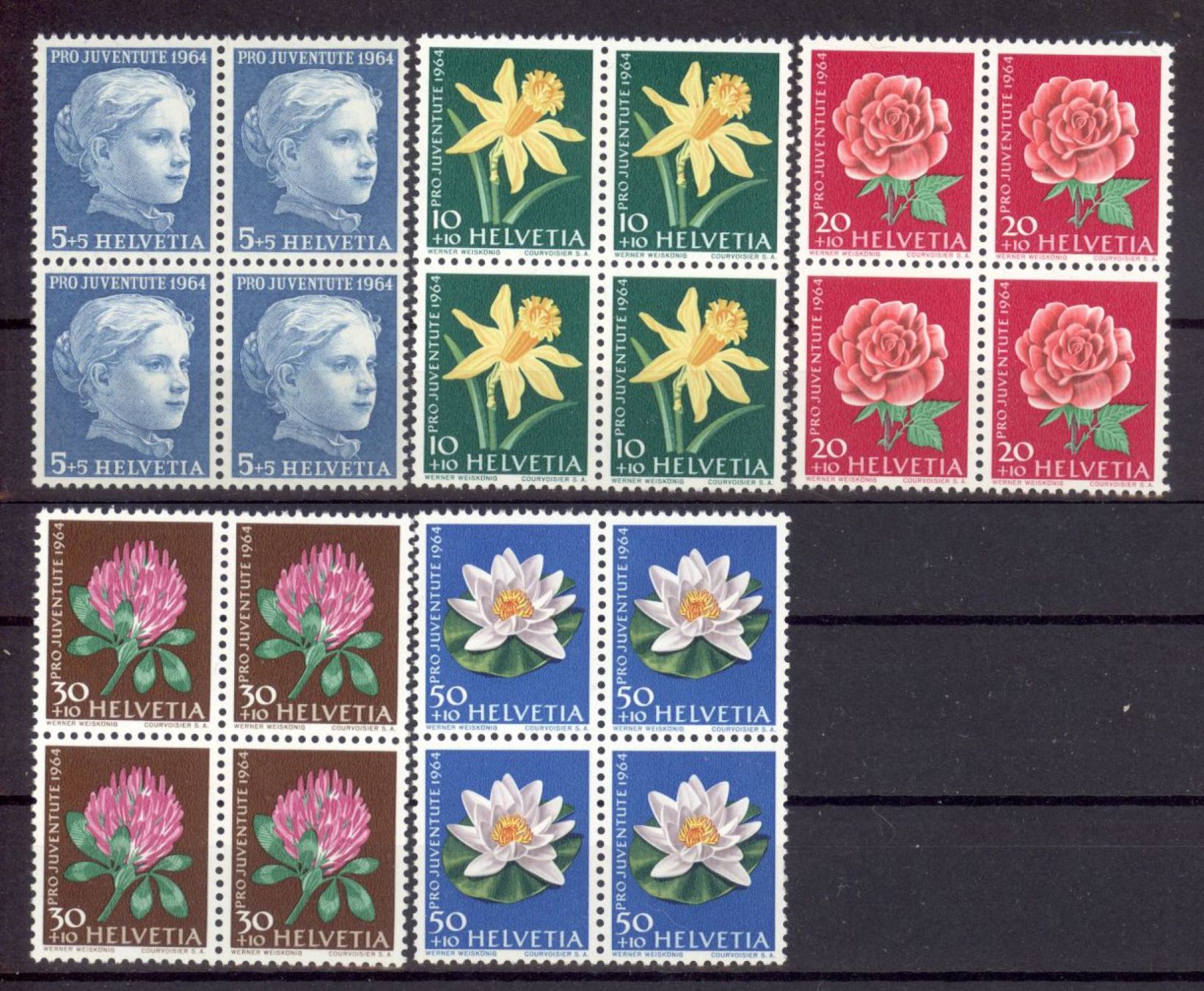 Tutti i francobolli: 1964, Pro Juventute, Viererblöcke ** – Usato da Willisau venduto da Vollstempel