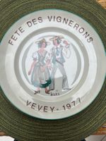 Fête des Vignerons 1977 Vevey assiette troupe d'hiver